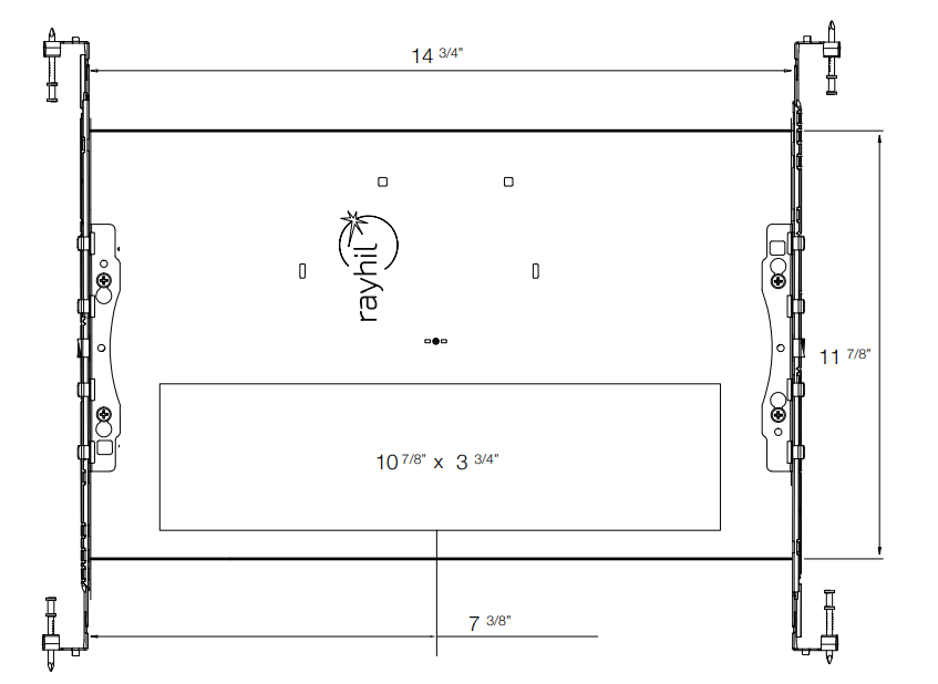 RAY-NCH3HRAYHIL New Construction Plate for Sonic Multi Head Downlights