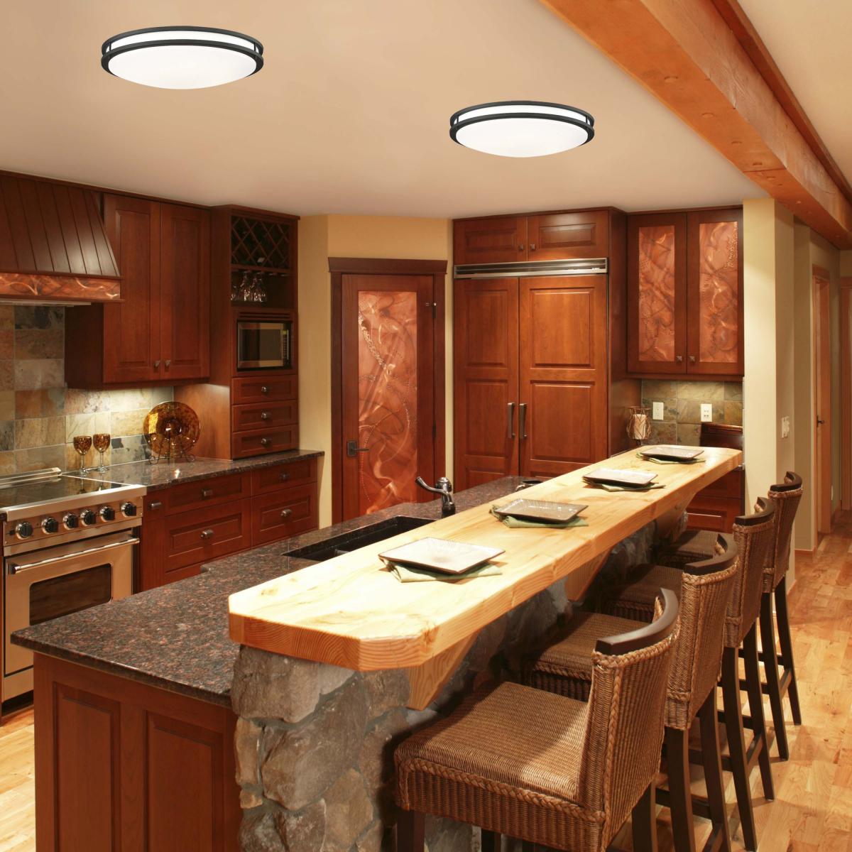 SATCO-62-1736SATCO 62-1736 25W 13" Round Glamour Flush Mount Fixture Selectable CCT
