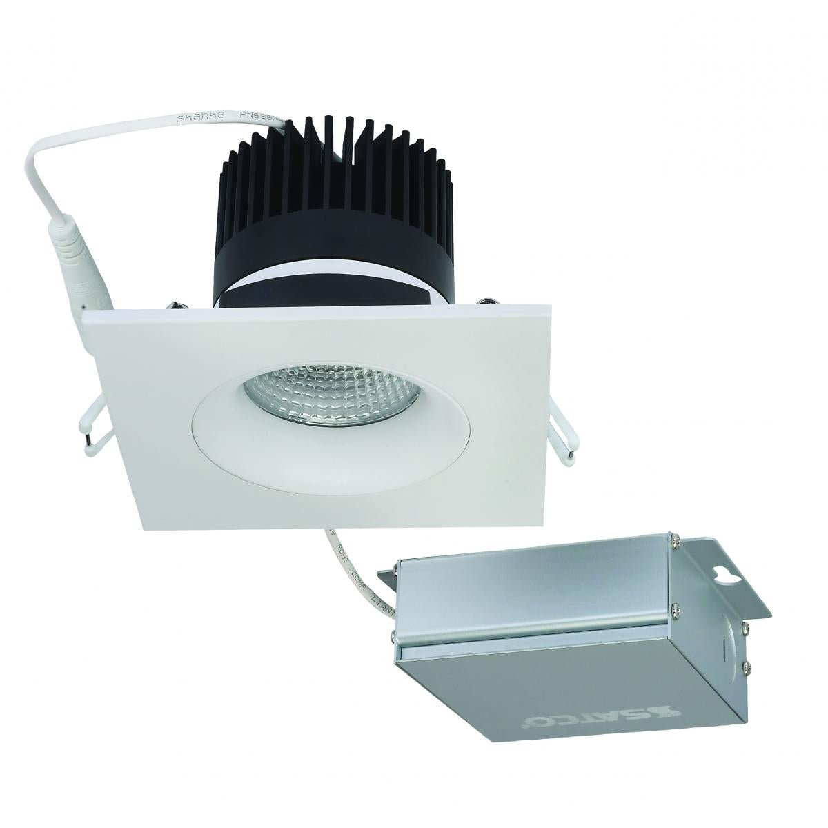SATCO-S11627SATCO S11627 12W LED Square Recessed GIMBALED Direct Wire Downlight 3.5" 30K