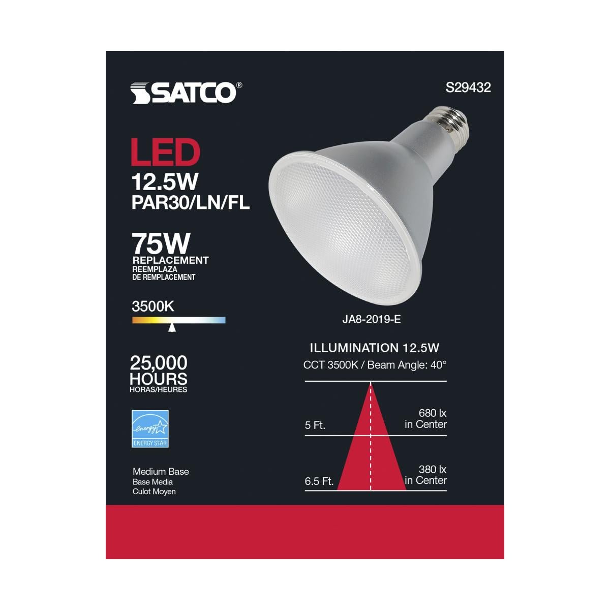 SATCO-S29432SATCO S29432 12.5W PAR30LN LED 40 Degree 935/120V