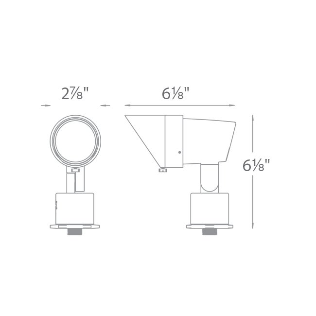 WAC-5011-27BBRWAC Lighting 5011 18W 12V Landscape Accent Luminaire Selectable Wattage/Beam Angle