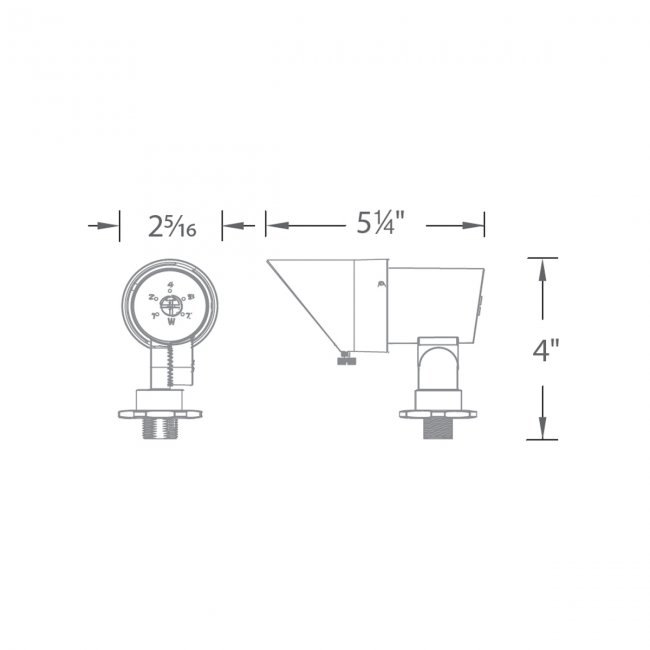 WAC-5111-27BZWAC Lighting 5111 7W 12V Landscape Mini Accent Luminaire Selectable Wattage/Beam Angle