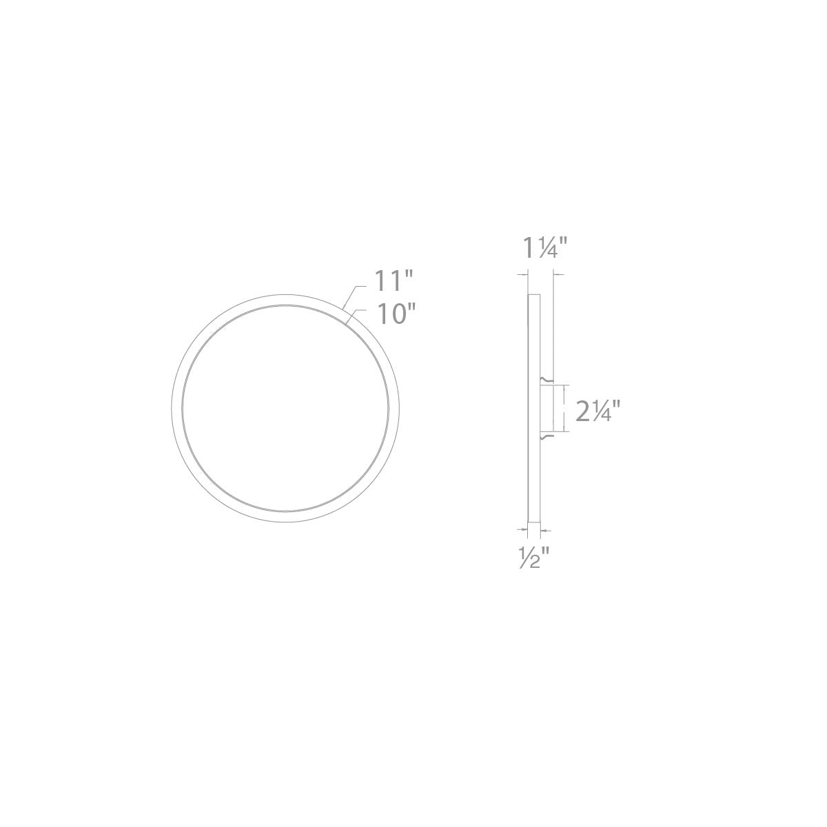 WAC-FM-11RN-930-WTWAC Lighting FM-11RN 20W 11" Round Surface Mount 30K