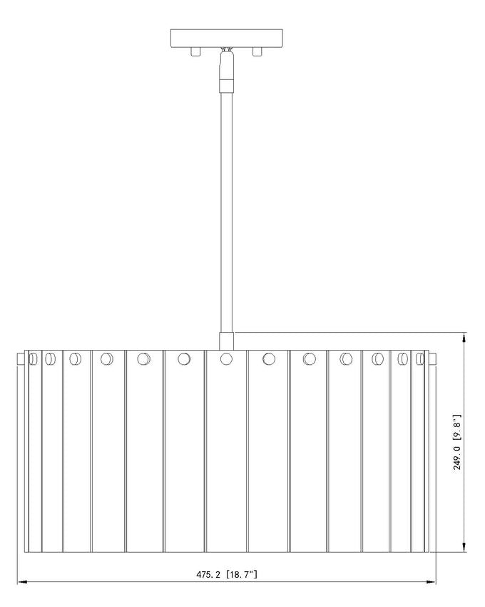 1943P32-MGLDZ-Lite 1943 Glacier Pendant Chandelier