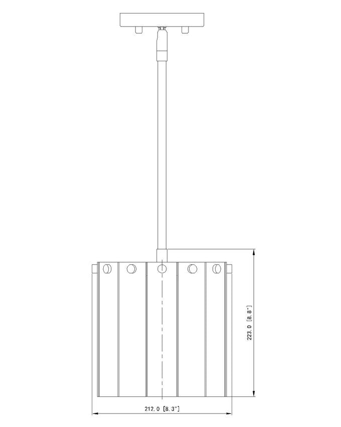 1943P12-MGLDZ-Lite 1943 Glacier Small Pendant Chandelier
