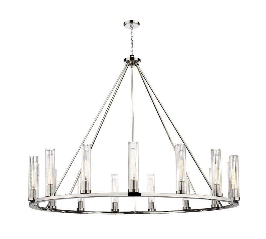 3031-15PNZ-Lite 3031 Beau Collection Round 6-15 Bulb Chandelier