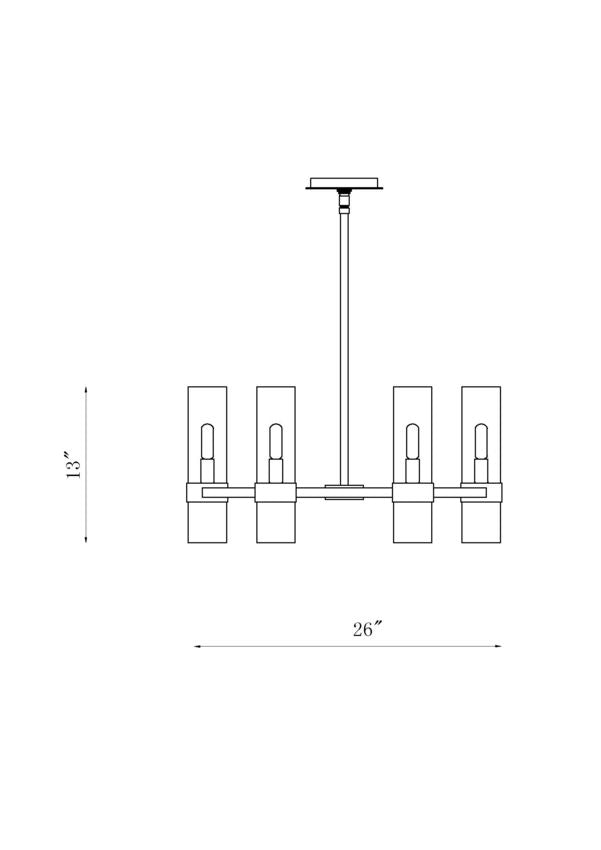 4008-12MBZ-Lite 4008 Datus Collection Round 6-12 Bulb Chandelier