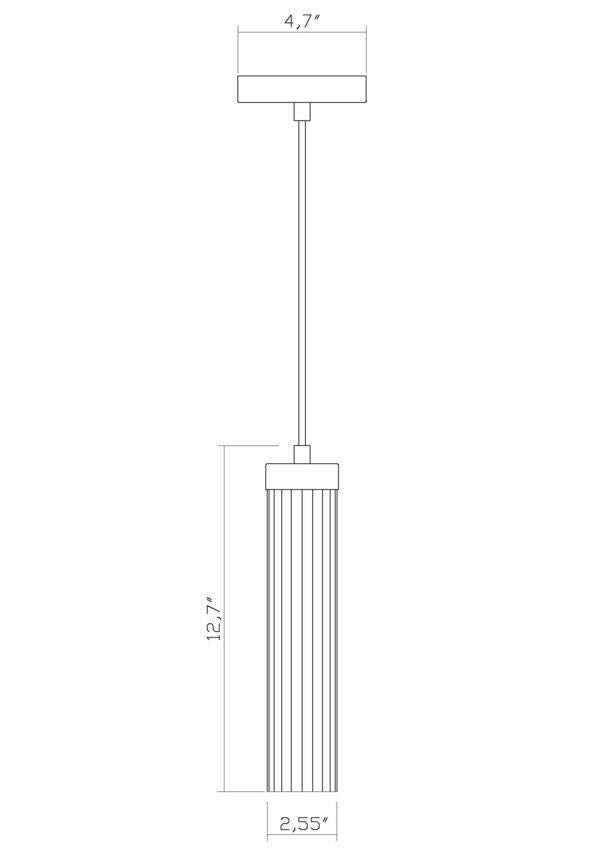 740P-RBZ-Lite 740 Beau 1 Bulb Pendant Light