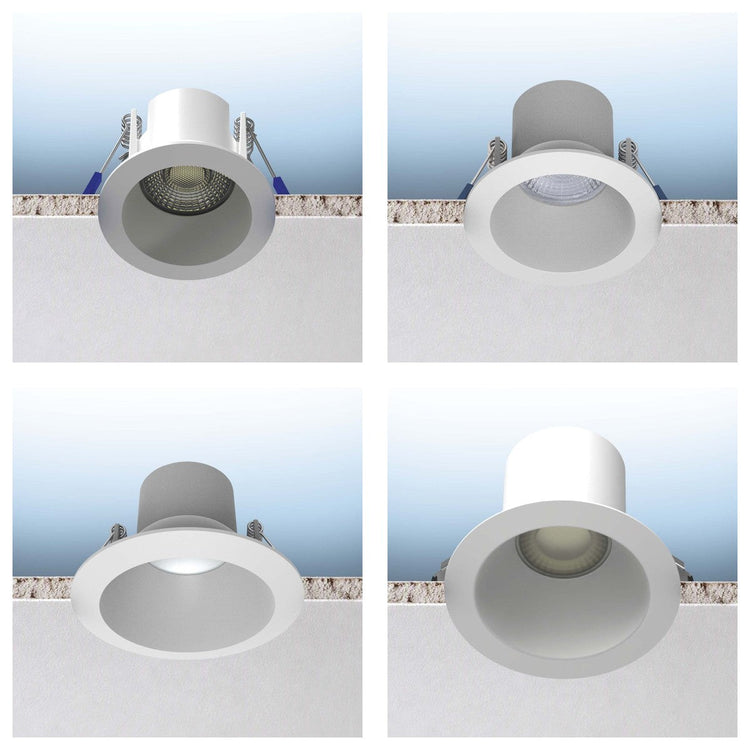 Luxrite Regressed Round Canless Spotlights: 2", 3", 4" and 6"