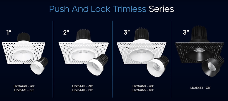 Luxrites Chatham Push N' Lock Trimless Collection - COMMUNITY LIGHTING & ELECTRIC SUPPLY