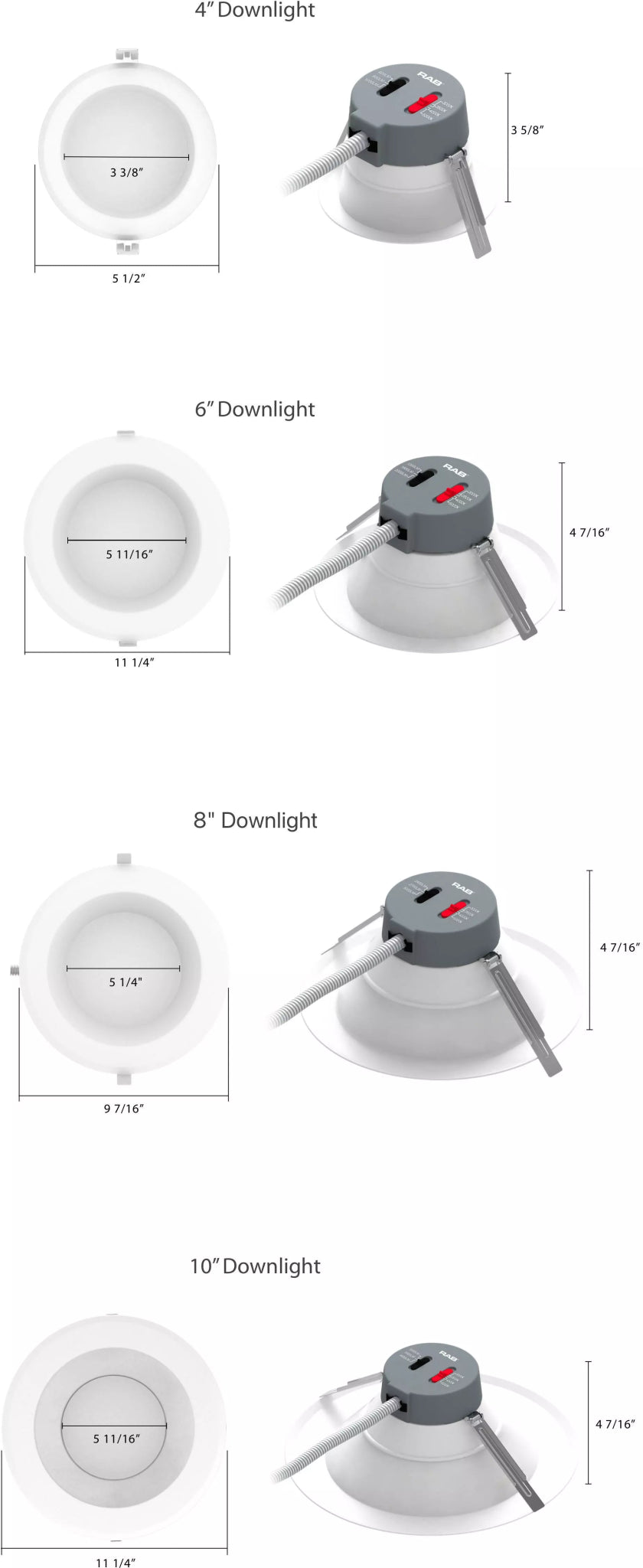 RAB Commercial Downlights Selectable Wattage & CCT - COMMUNITY LIGHTING & ELECTRIC SUPPLY