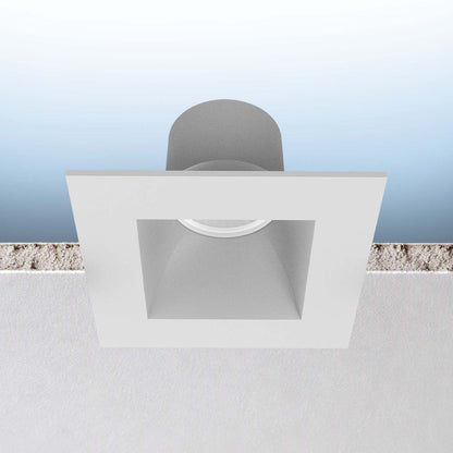 Luxrite LR23370 4" 12W Regressed Square Canless Spotlight Selectable CCT