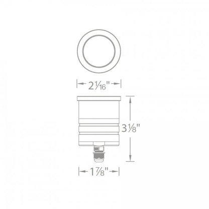 WAC 2011 2″ 4W LED 2″ Inground Recessed Round Slim