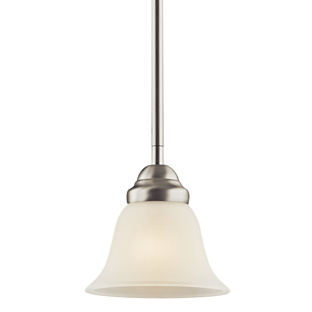 Wynberg 6" 1 Light Mini Pendant in Nickel on a white background