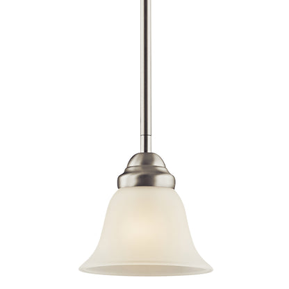 Wynberg 6" 1 Light Mini Pendant in Nickel on a white background