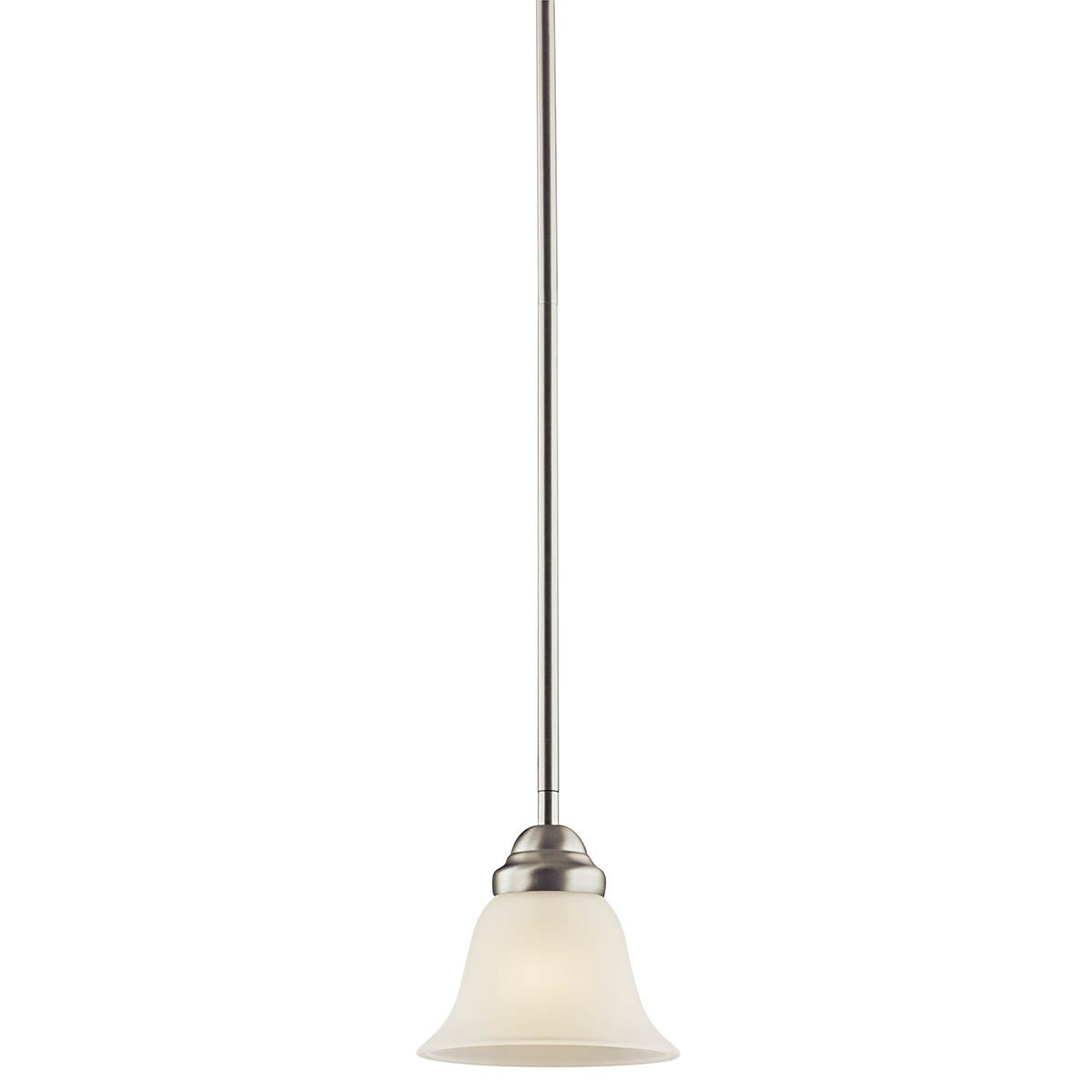 Wynberg 6" 1 Light Mini Pendant in Nickel on a white background