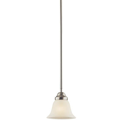 Wynberg 6" 1 Light Mini Pendant in Nickel on a white background