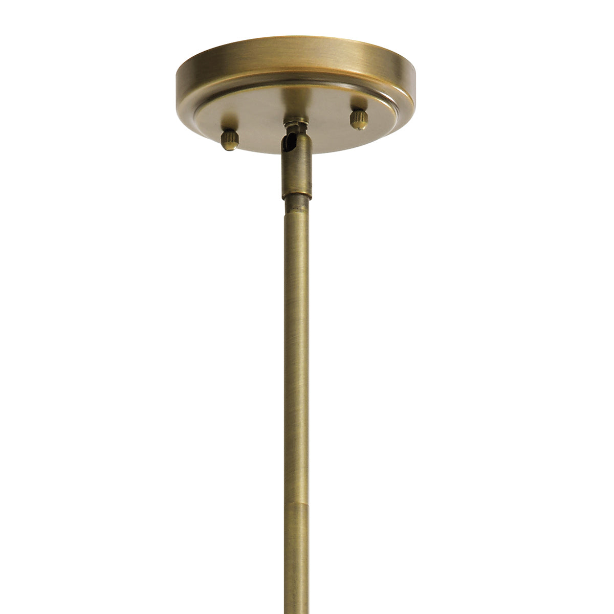 Canopy for the Everly 17.75" Pendant Clear Glass Brass on a white background