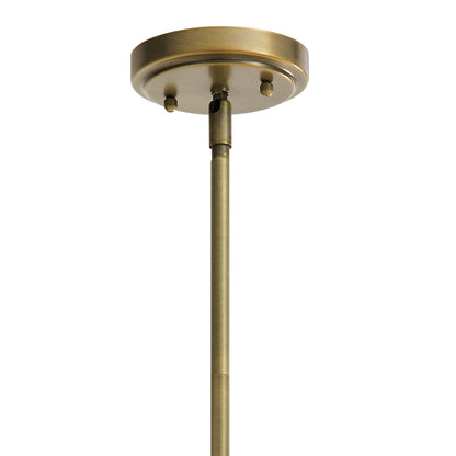 Canopy for the Everly 17.75" Pendant Clear Glass Brass on a white background