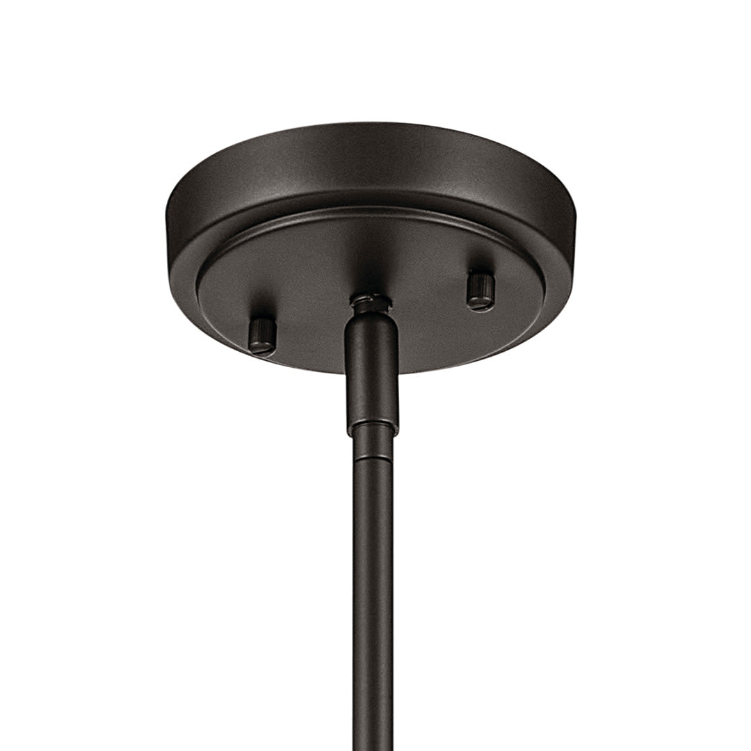 Canopy for the Everly 15.5" 1-Light Cone Pendant with Clear Seeded Glass in Olde Bronze on a white background