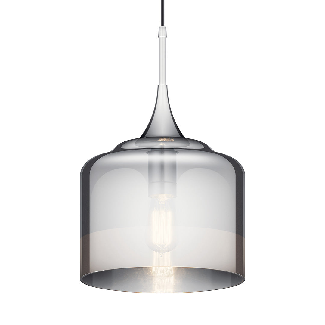 Tabot 16.75" 1 Light Pendant Chrome on a white background