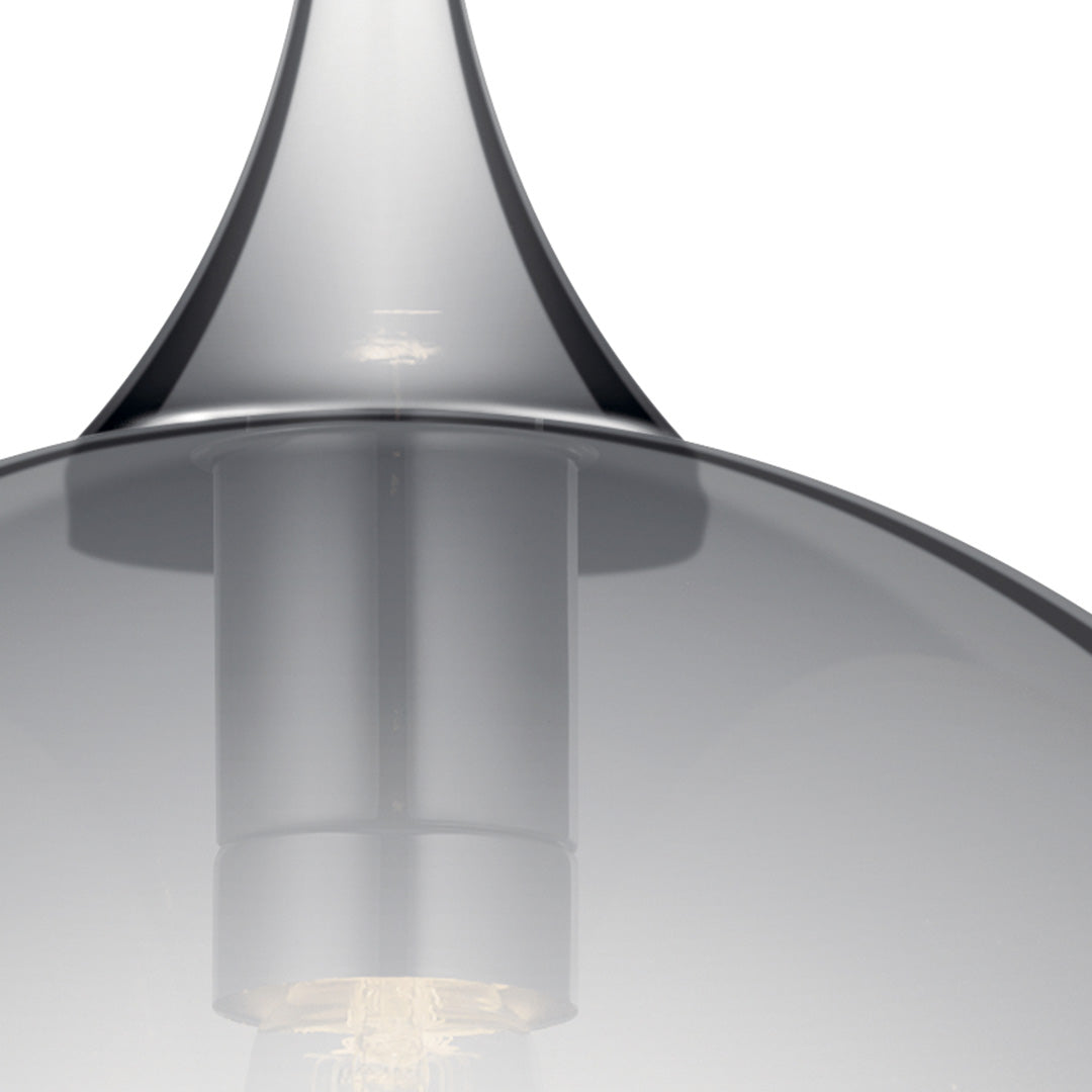 Tabot 17.5" 1 Light Pendant in Chrome on a white background