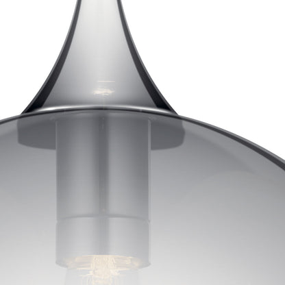 Tabot 17.5" 1 Light Pendant in Chrome on a white background
