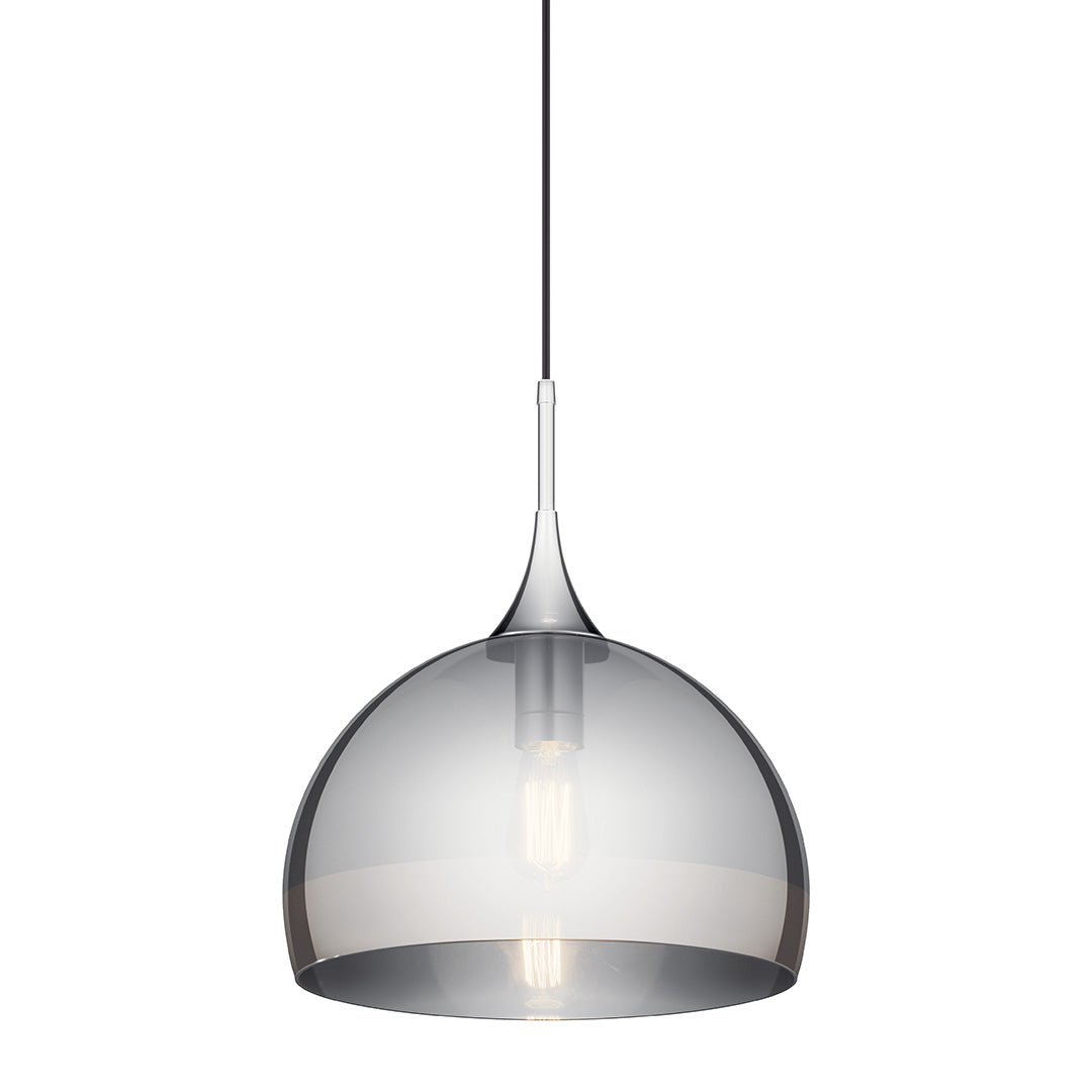 Tabot 17.5" 1 Light Pendant in Chrome on a white background