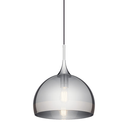 Tabot 17.5" 1 Light Pendant in Chrome on a white background