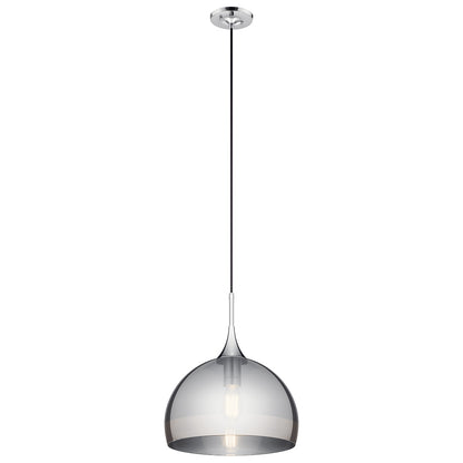 Tabot 17.5" 1 Light Pendant in Chrome on a white background
