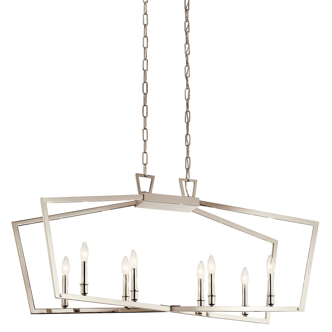 Abbotswell™ 8 Light Chandelier Nickel on a white background