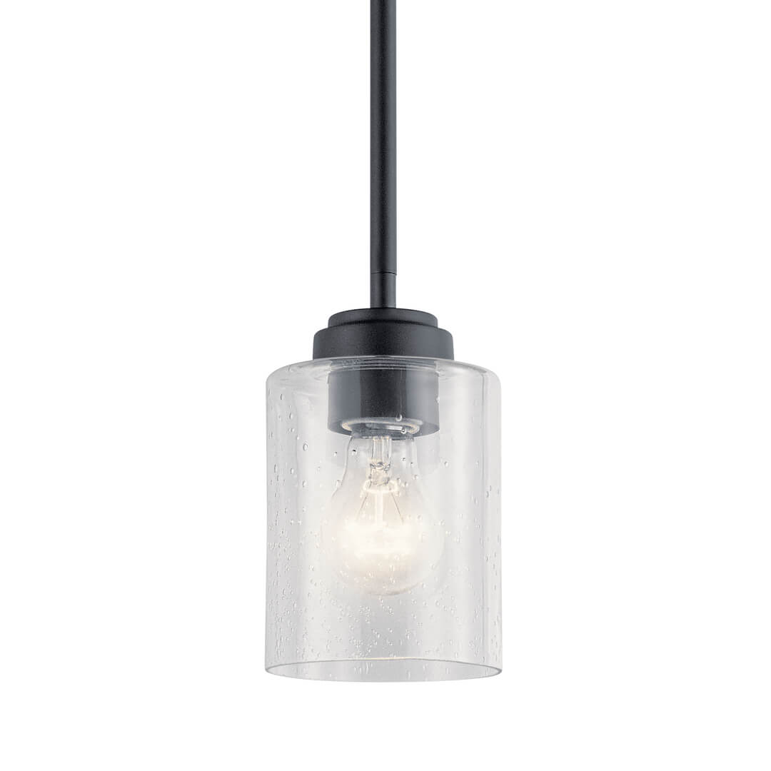The Winslow™ 1 Light Mini Pendant Black on a white background