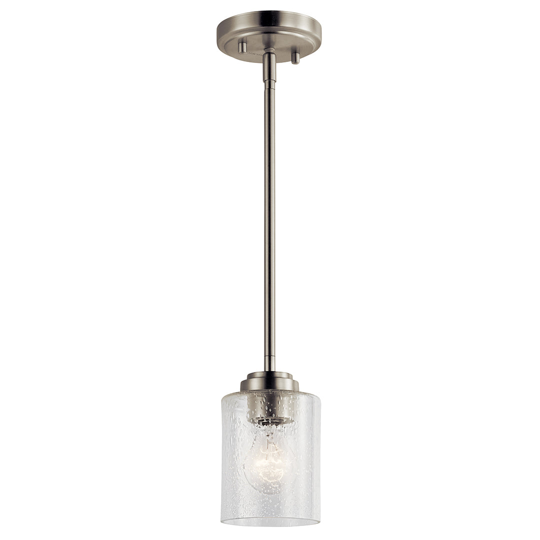 Winslow 7" 1 Light Mini Pendant in Nickel on a white background