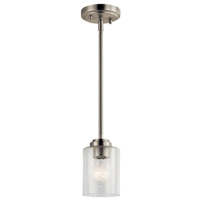 Winslow 7" 1 Light Mini Pendant in Nickel on a white background