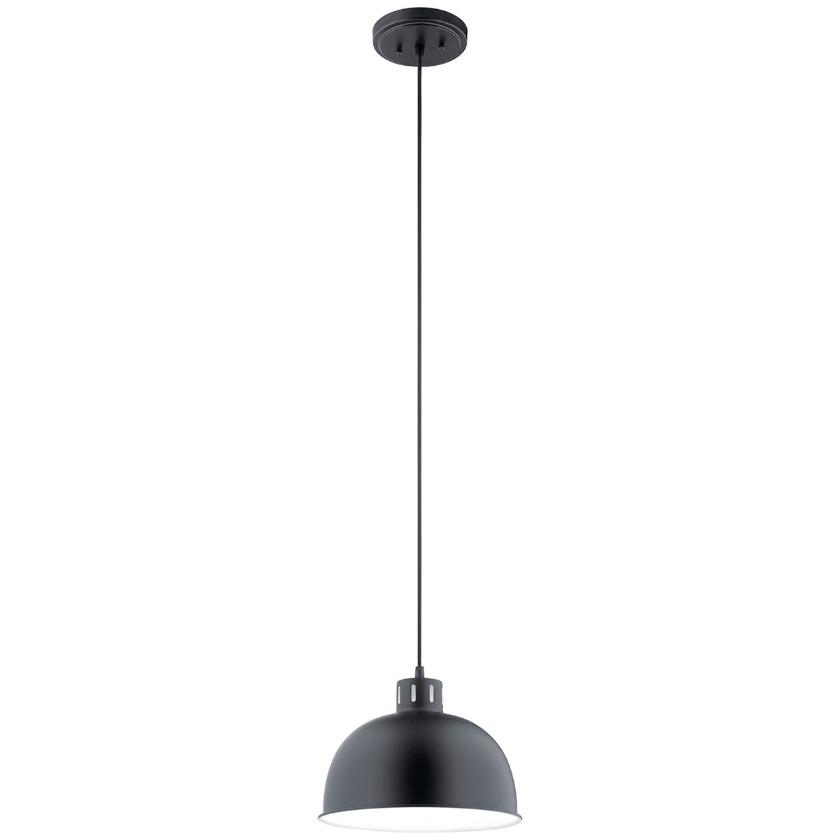 Zailey™ 9" 1 Light Pendant in Black on a white background