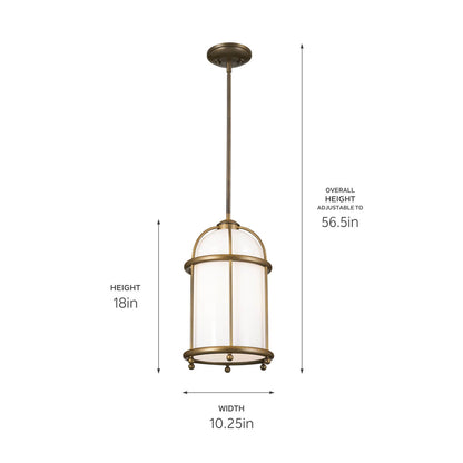 Topiary 1 Light Pendant Character Bronze on a white background with dimensions also shown in the tech specs