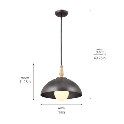 KICHLER Fira 52476 14" 1 Light Pendant