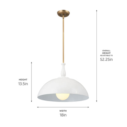 KICHLER Fira 52477 18" 1 Light Pendant