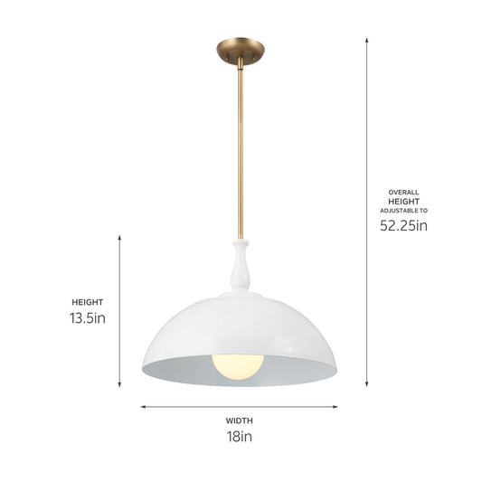 KICHLER Fira 52477 18" 1 Light Pendant