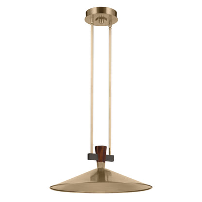 The Tenon 20"  LED Pendant in Champagne Bronze on a white background