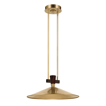 The Tenon 20"  LED Pendant in Lacquered Bronze on a white background