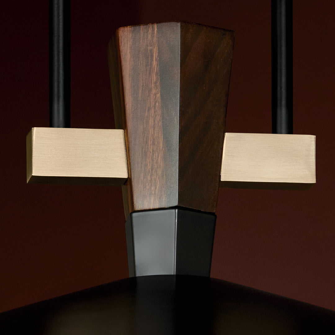 Close up view of the Tenon 28" 1-Light LED Pendant in Black
