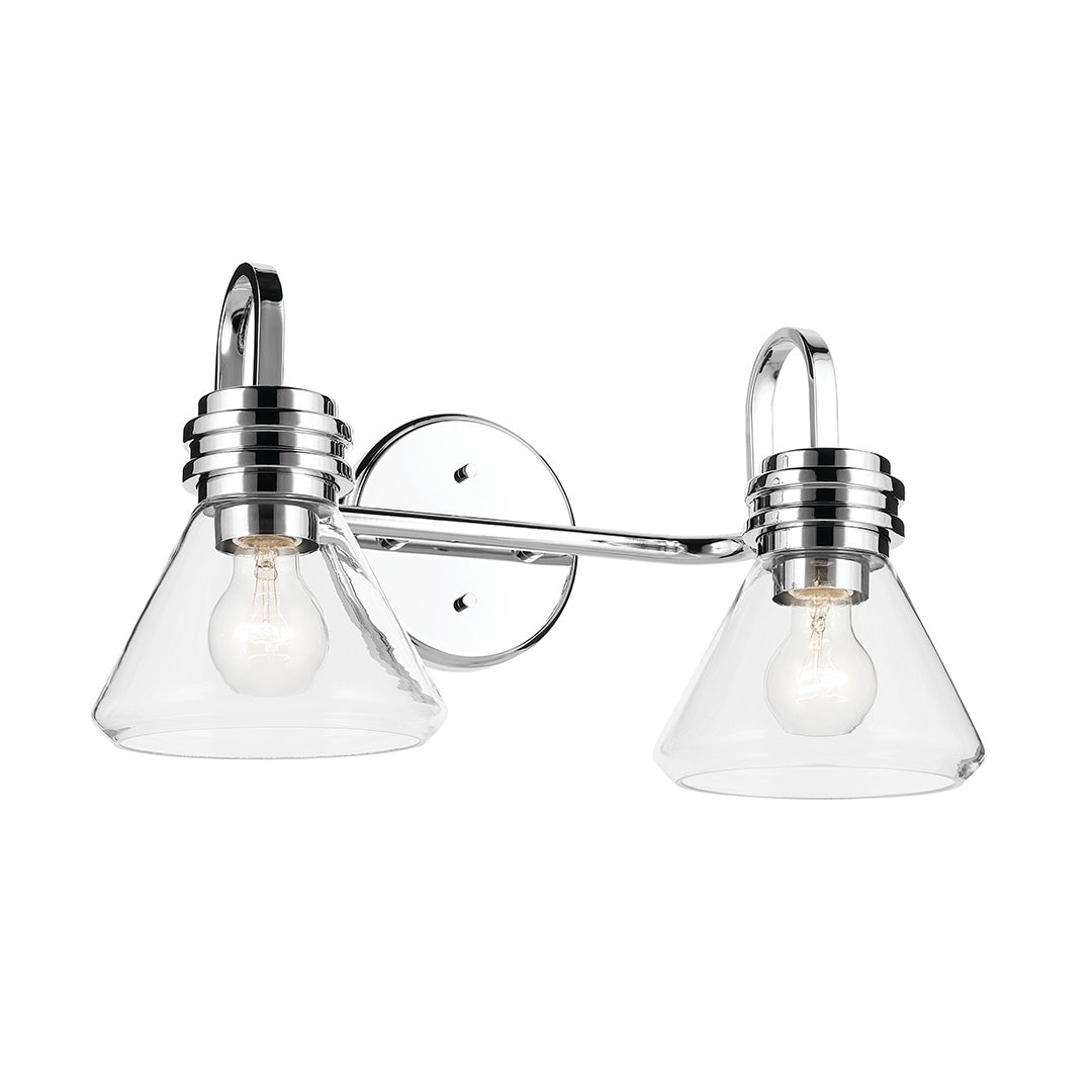 KICHLER Farum 55154 2 Light Vanity Light with Frosted/Clear Glass