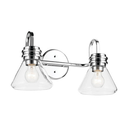 KICHLER Farum 55154 2 Light Vanity Light with Frosted/Clear Glass