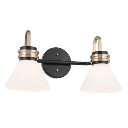 KICHLER Farum 55154 2 Light Vanity Light with Frosted/Clear Glass