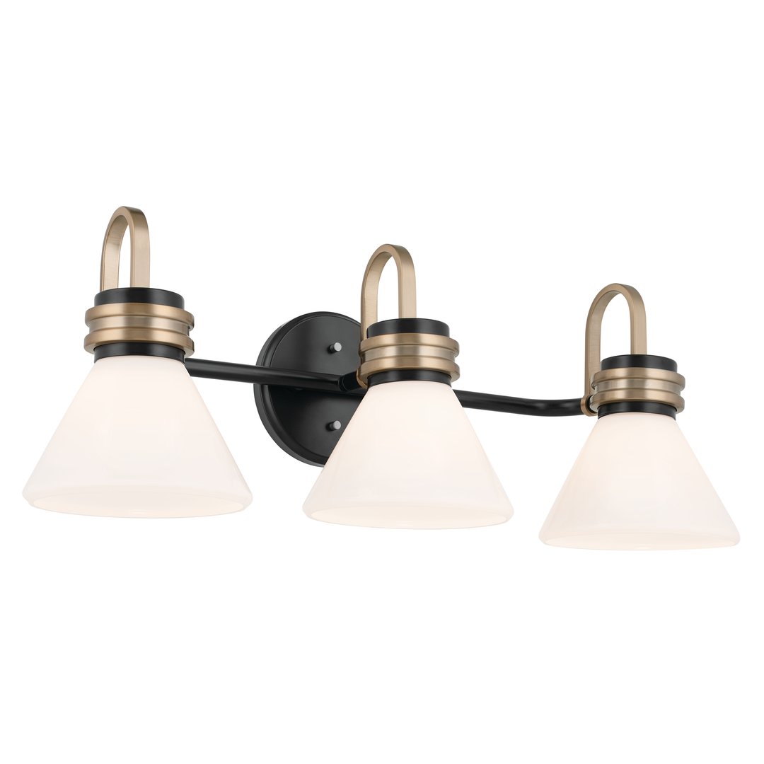 KICHLER Farum 55155 3 Light Vanity Light with Frosted/Clear Glass