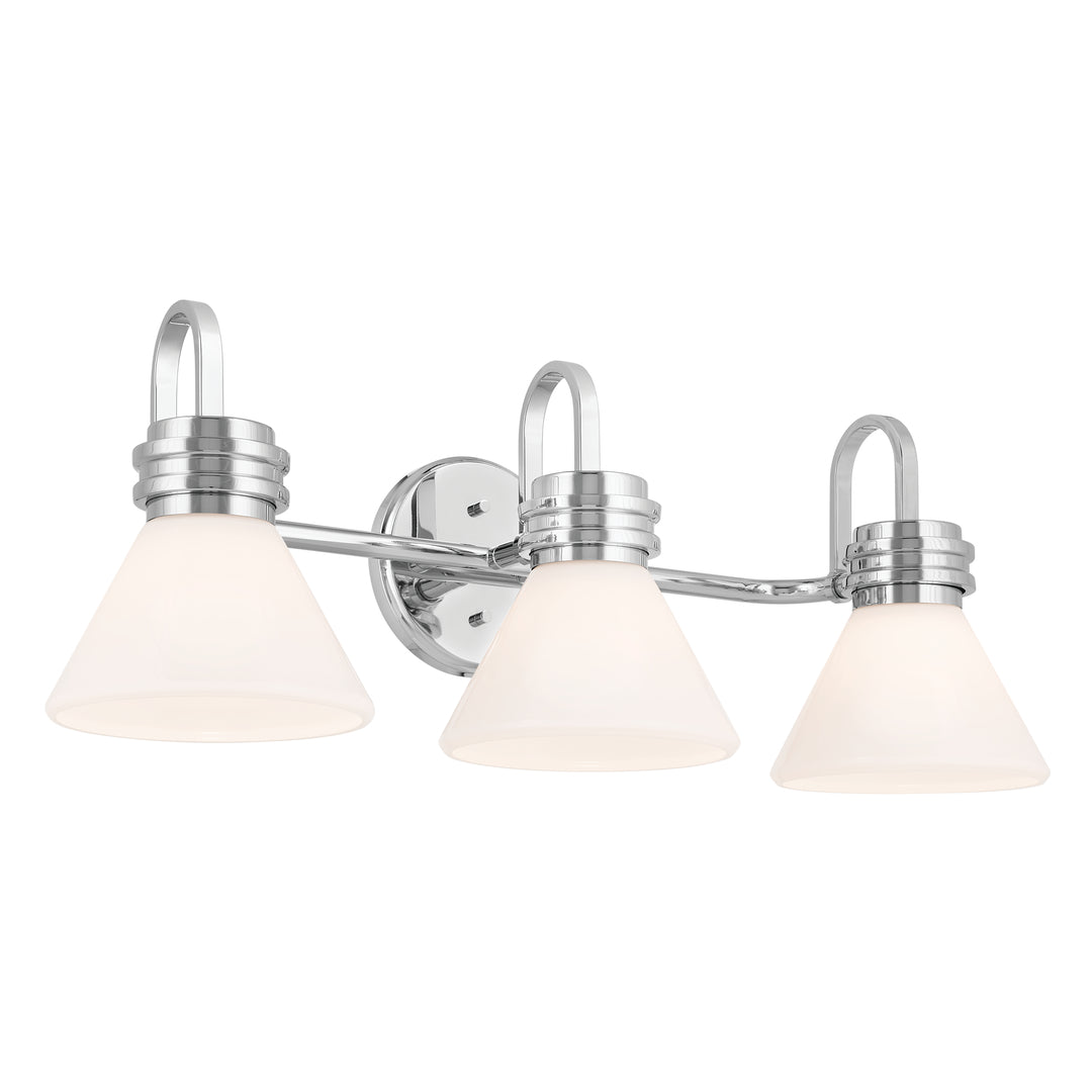KICHLER Farum 55155 3 Light Vanity Light with Frosted/Clear Glass