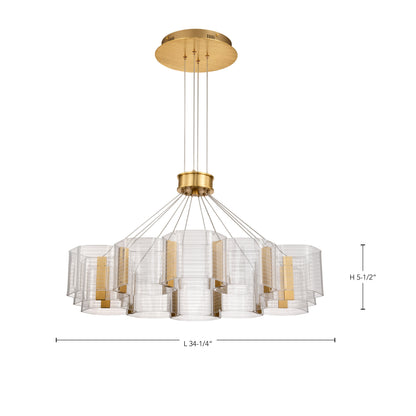 Satco 62-2404 Kenzo 12 Light LED Chandelier