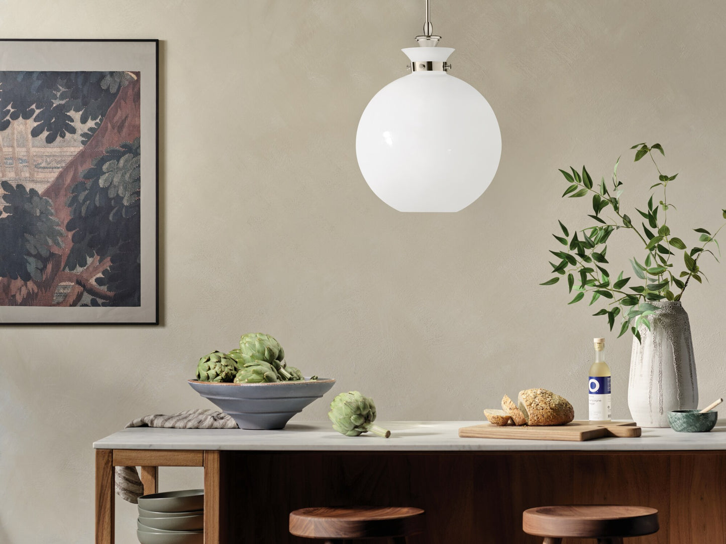 Kichler Laria 52779 1 Bulb 15 Inch Globe Pendant Light