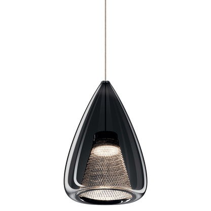 Zin™ 1 Light Teardrop Mini Pendant Chrome on a white background